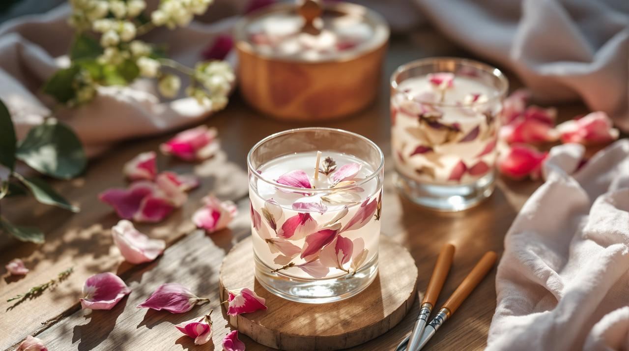 西瓜视频 - DIY杜鹃花主题手工蜡烛制作教程